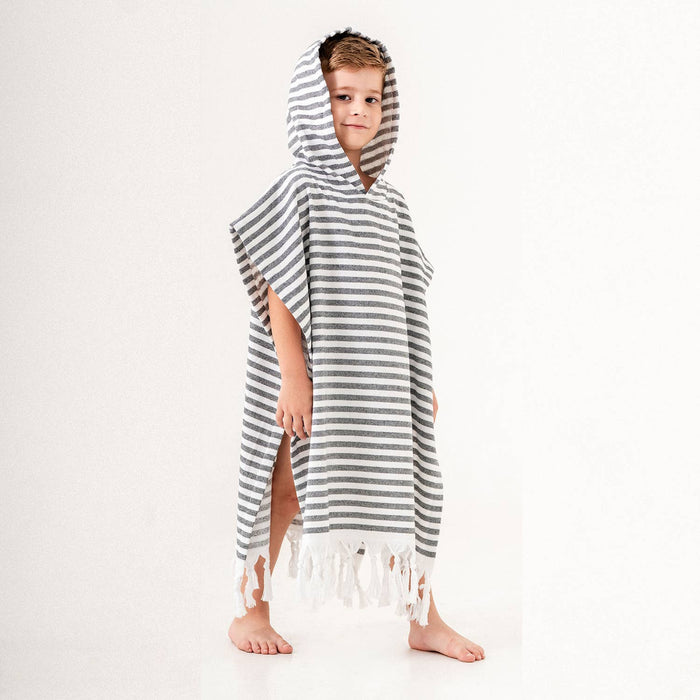 Hooded Poncho Surf Changing Swimming Beach Towel Terrybacked