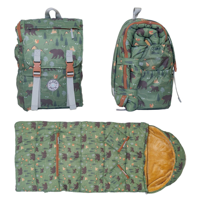Sleep-N-Pack™ – Little Kid Size | Pals in Print: Camping Bears Trail