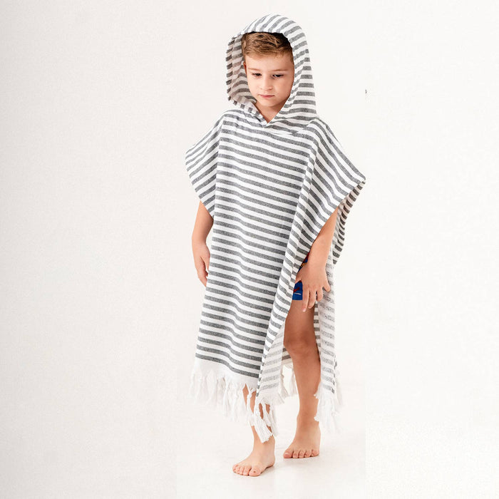 Hooded Poncho Surf Changing Swimming Beach Towel Terrybacked